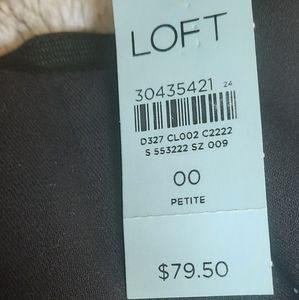 Loft 00 wide leg white dress pants